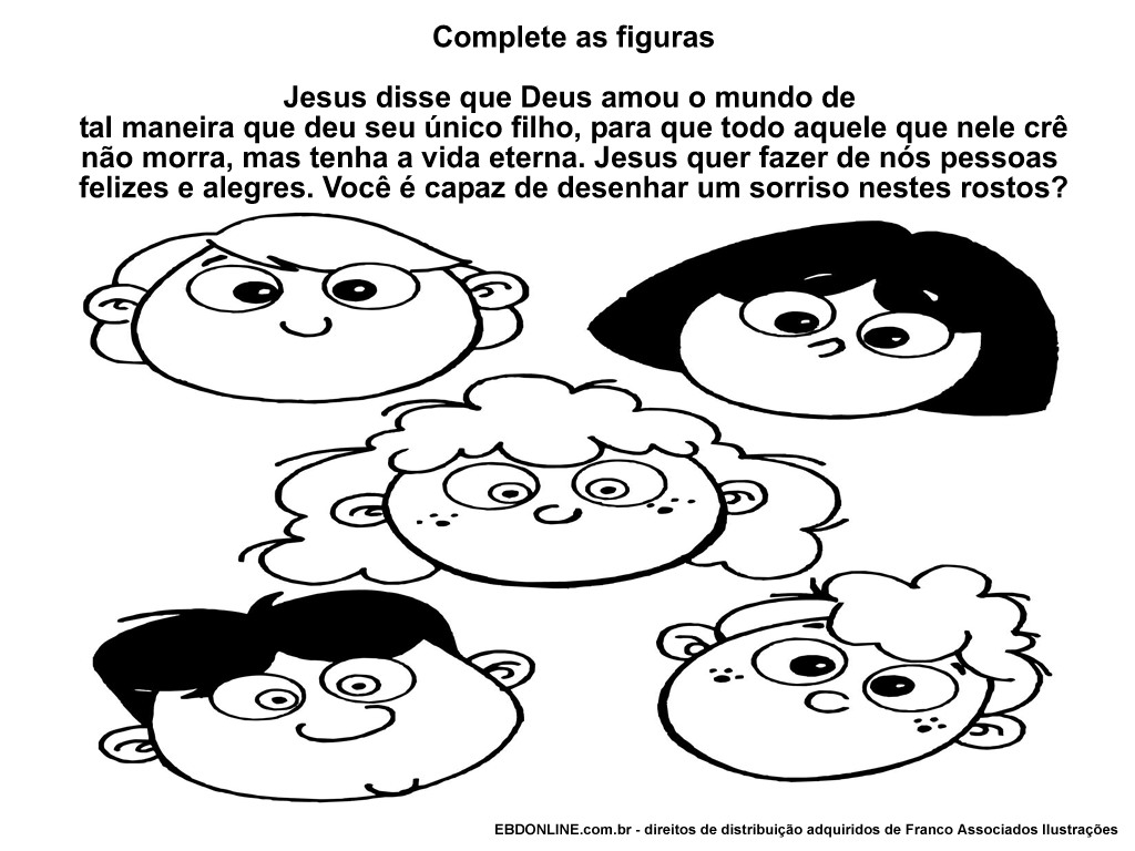 C.E.S. Jd. São Marcos: Complete as figuras - João 3:16